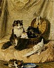 Kittens At Play by Henriette Ronner-Knip
